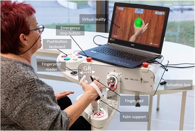Design, characterization and preliminary usability testing of a portable robot for unsupervised therapy of hand function